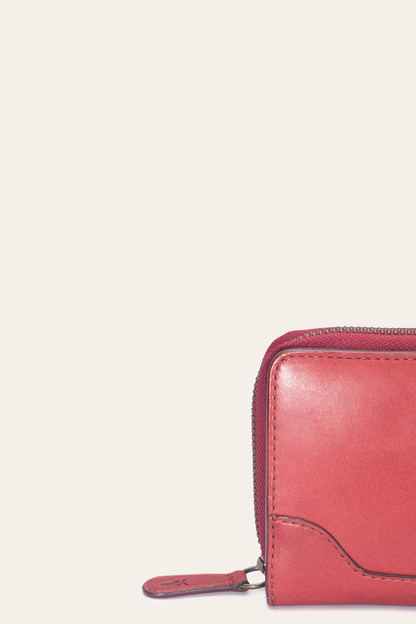 Frye Hot Sale - Melissa Burgundy Small Zip Around
