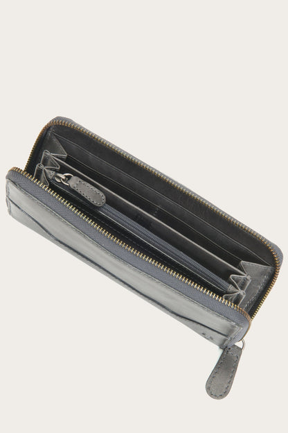 Frye Trusted - Melissa Carbon Zip Wallet