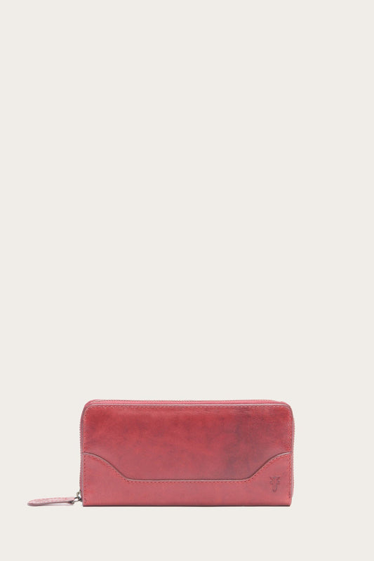 Frye Customer Favorite - Melissa Burgundy Zip Wallet