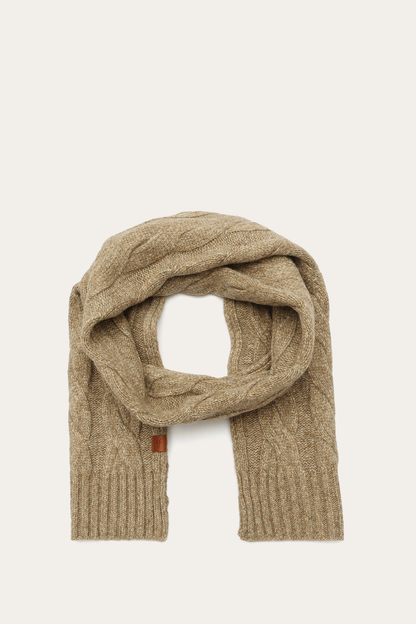 Frye Customer Favorite - Burnt Olive Wide Cable Scarf
