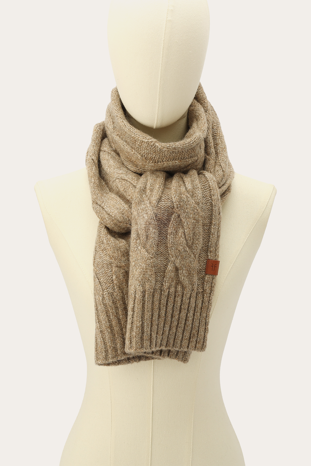 Frye Customer Favorite - Burnt Olive Wide Cable Scarf