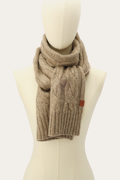 Frye Customer Favorite - Burnt Olive Wide Cable Scarf