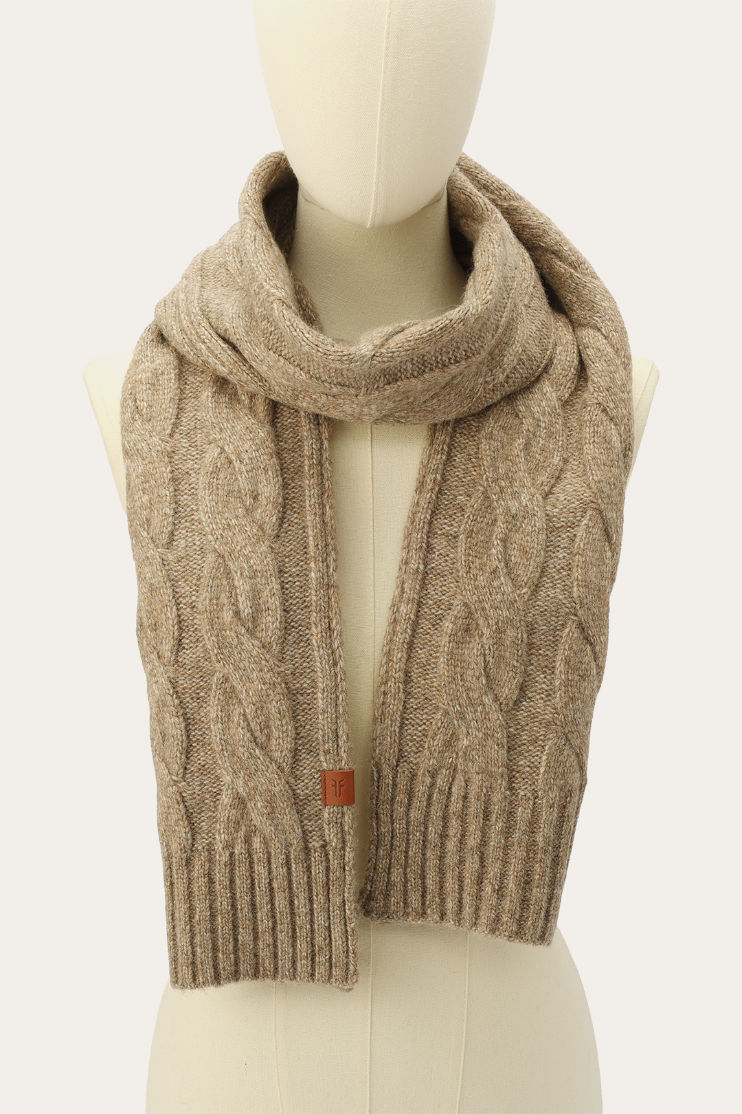 Frye Customer Favorite - Burnt Olive Wide Cable Scarf