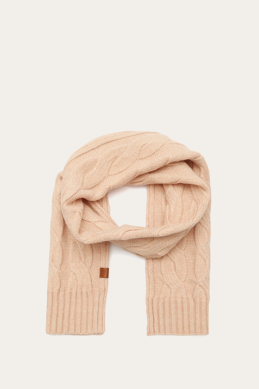 Frye Recommended - Rose Cloud Wide Cable Scarf