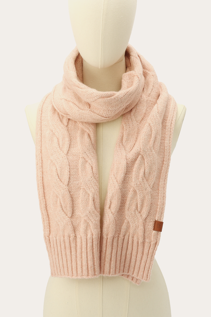 Frye Recommended - Rose Cloud Wide Cable Scarf