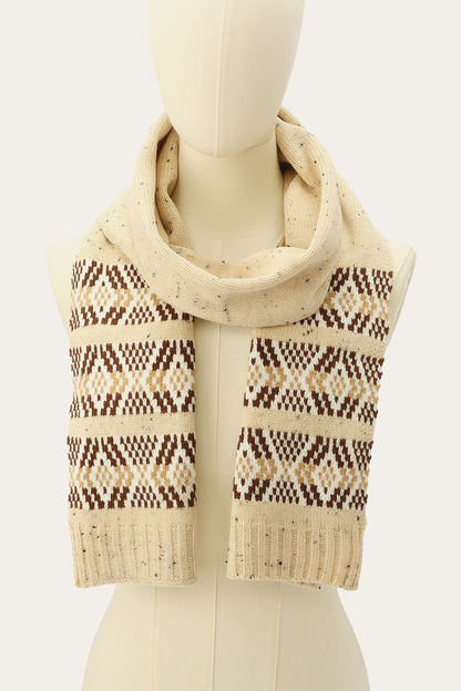 Frye Premium - Birch Tweed Fair Isle Scarf