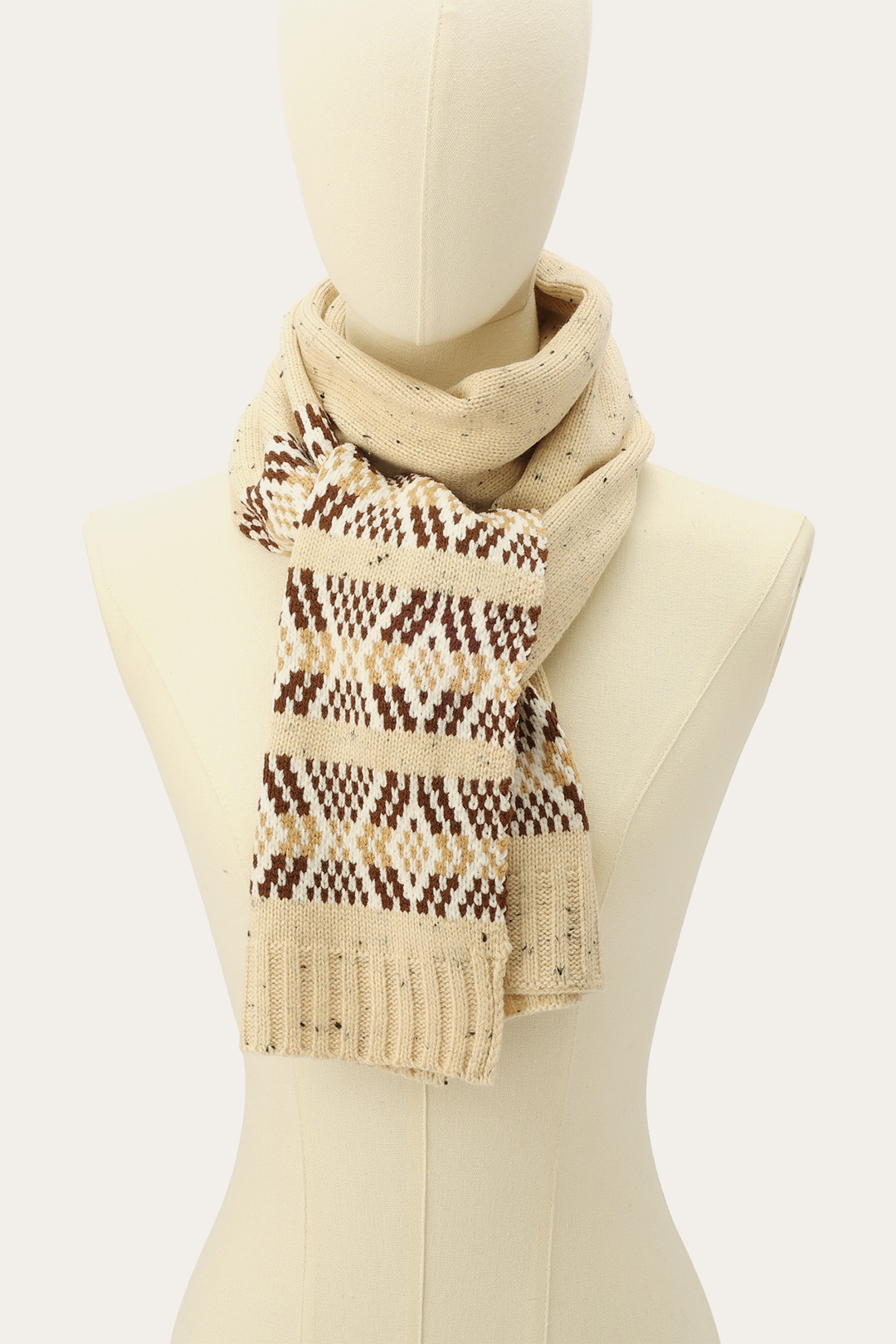 Frye Premium - Birch Tweed Fair Isle Scarf