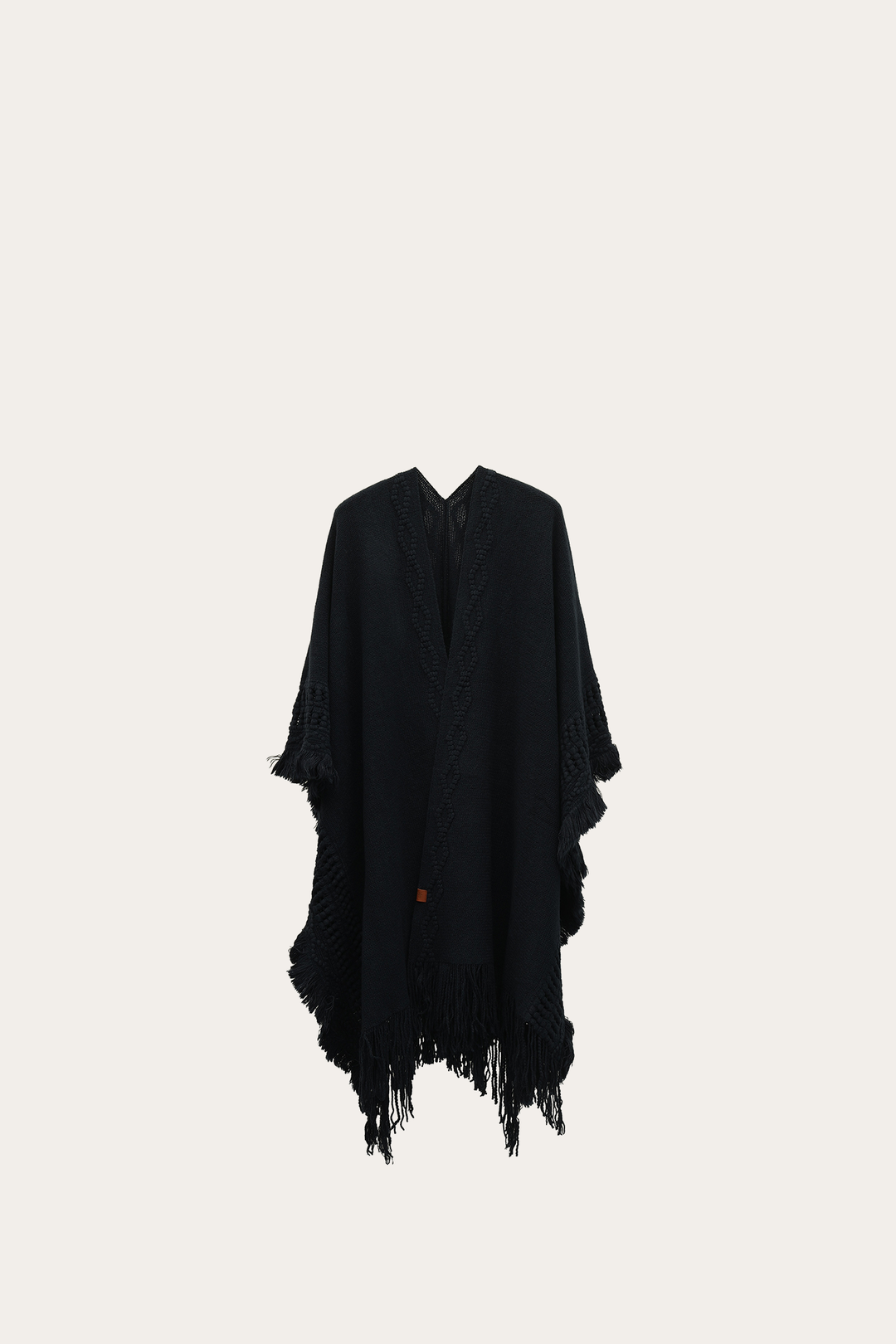 Frye Trending - Navy Blazer Embellished Fringe Ruana