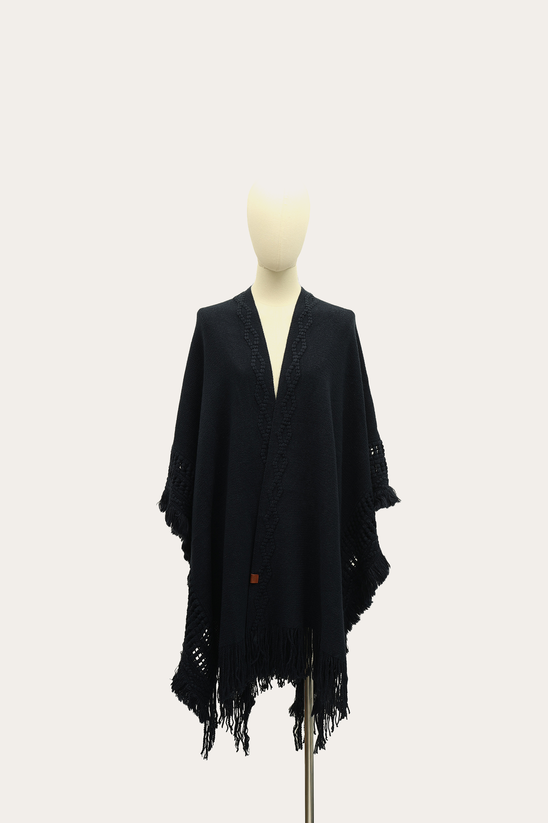 Frye Trending - Navy Blazer Embellished Fringe Ruana