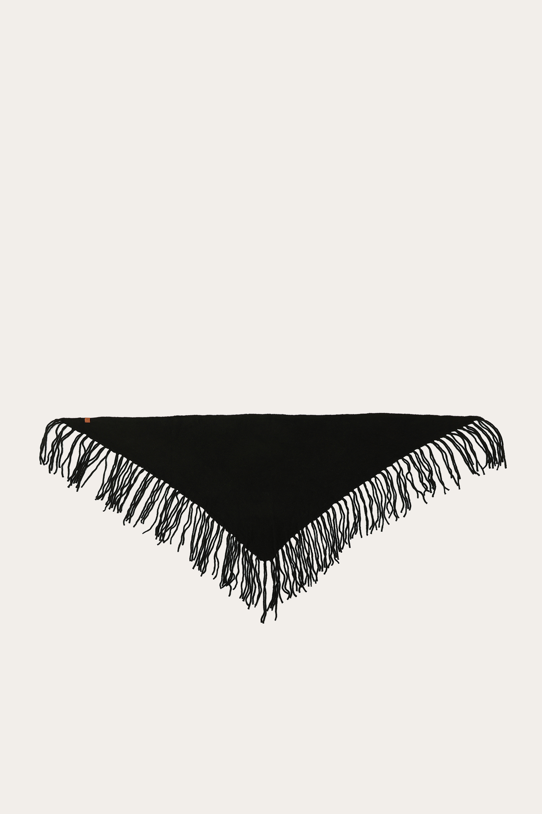 Frye Featured - Black Long Fringe Triangle Scarf