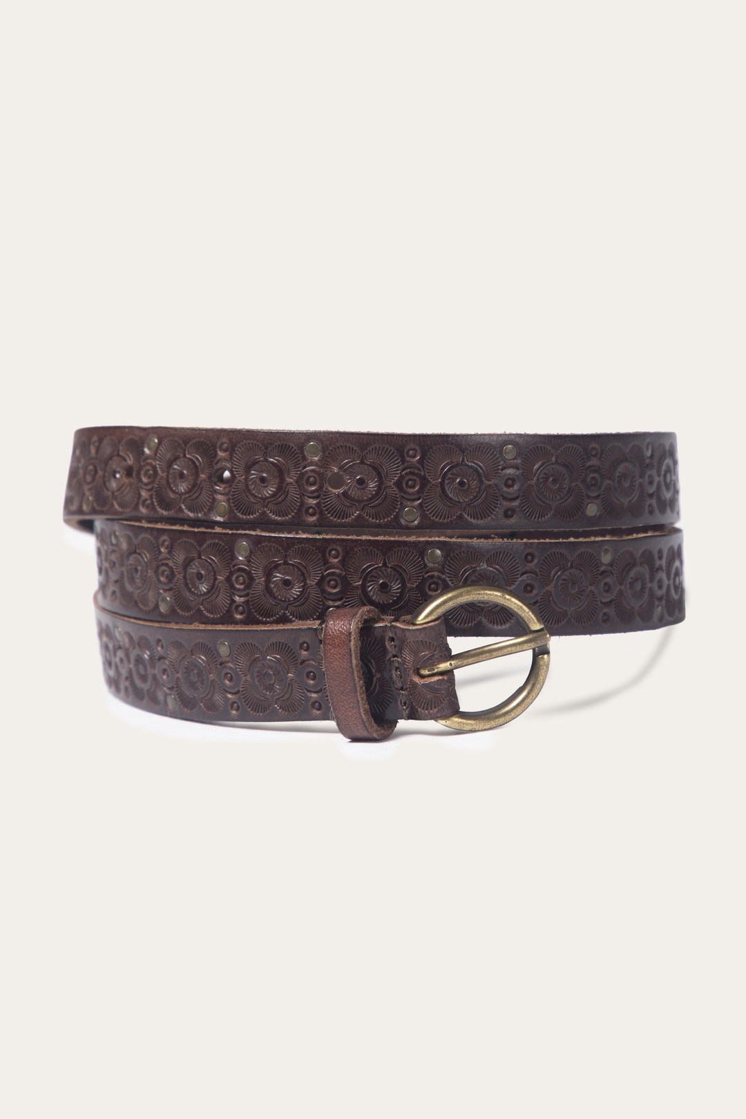 Frye Hot Sale - Tan 20mm Tooling & Stud Belt