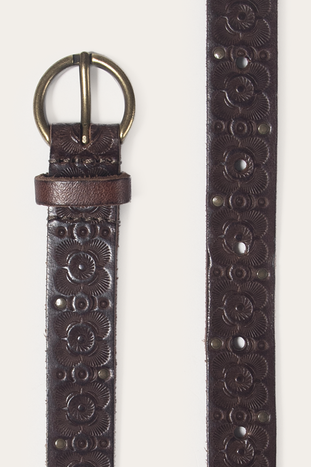 Frye Hot Sale - Tan 20mm Tooling & Stud Belt