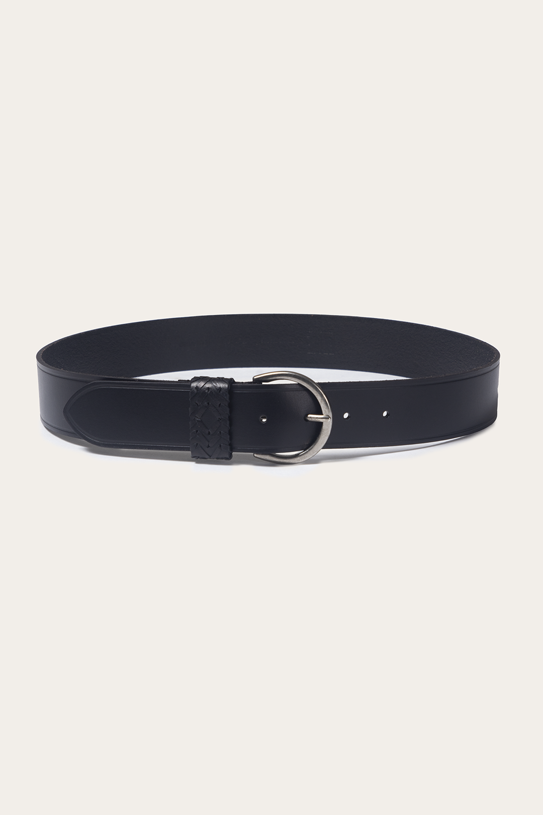 Frye Sale - Black 40mm Belt With Woven Keeper