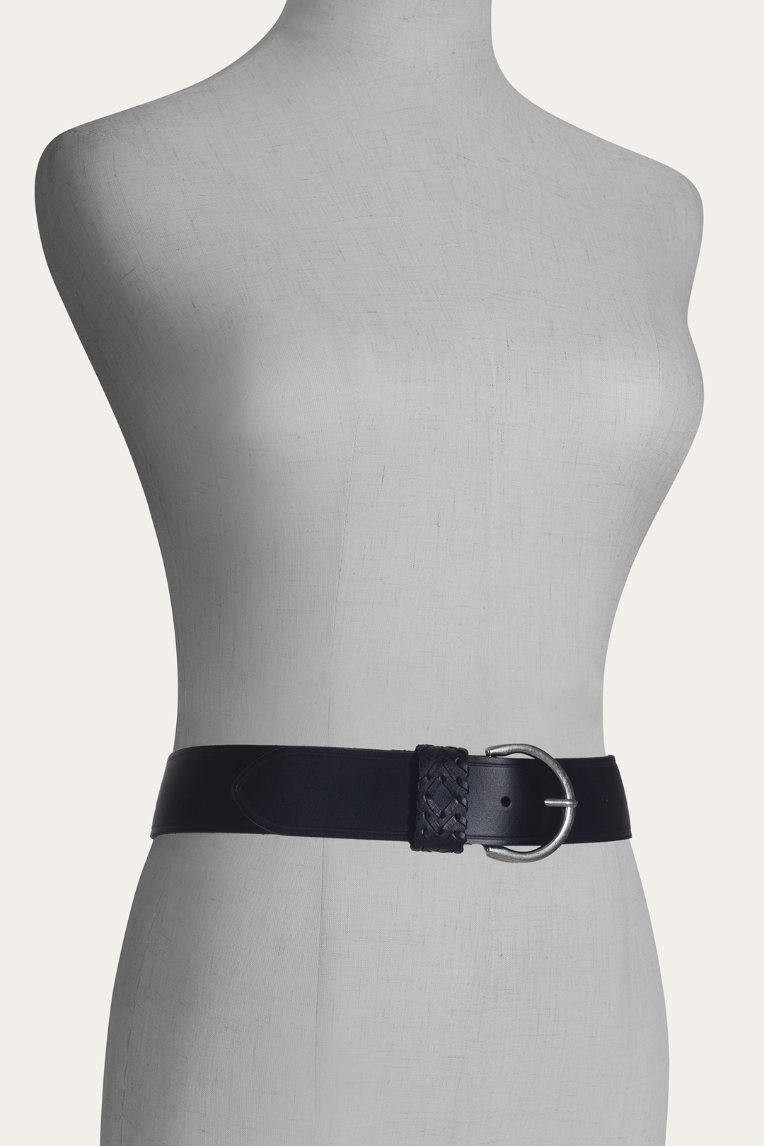 Frye Sale - Black 40mm Belt With Woven Keeper
