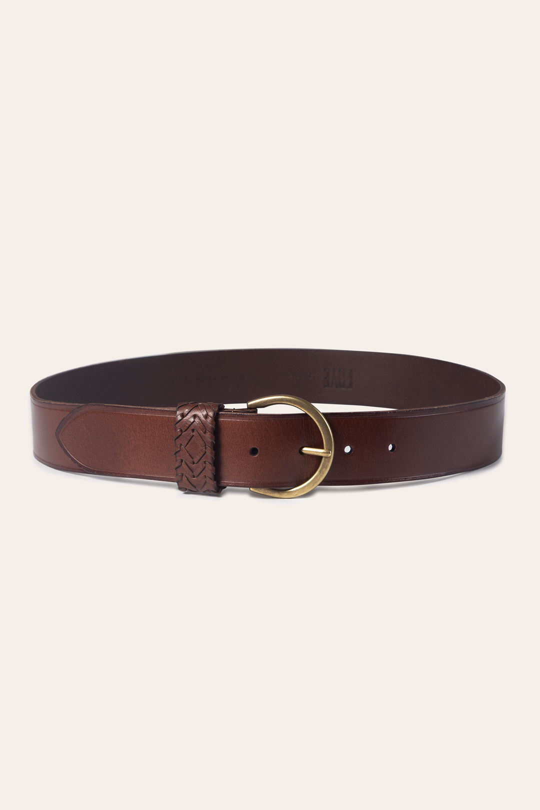 Frye Hot Sale - Tan 40mm Belt With Woven Keeper