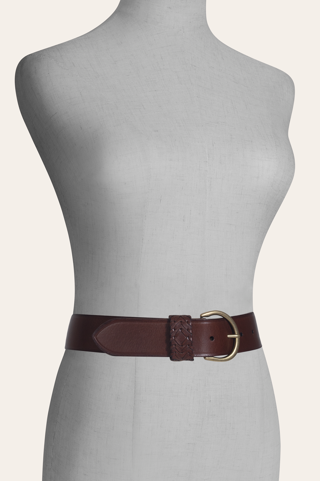 Frye Hot Sale - Tan 40mm Belt With Woven Keeper