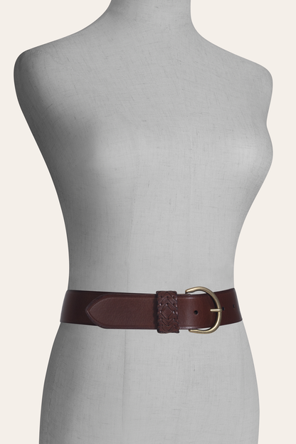 Frye Hot Sale - Tan 40mm Belt With Woven Keeper