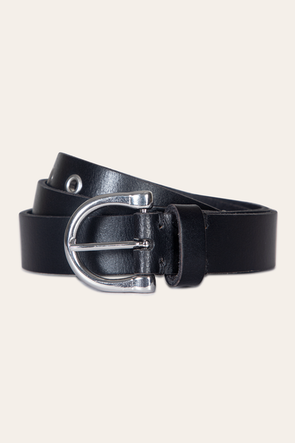 Frye Quality - Women’s Black 25mm Horseshoe Buckle Belt