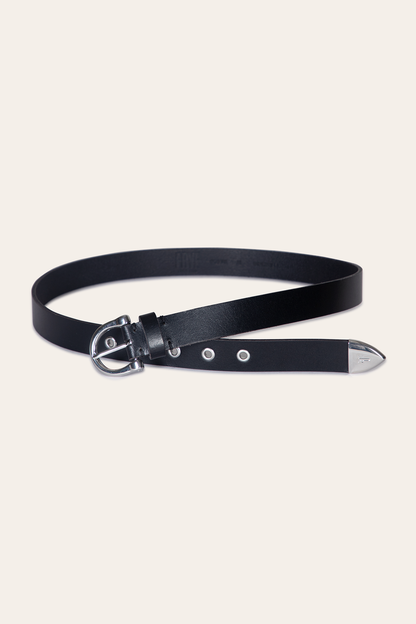 Frye Quality - Women’s Black 25mm Horseshoe Buckle Belt