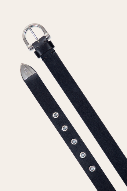 Frye Quality - Women’s Black 25mm Horseshoe Buckle Belt