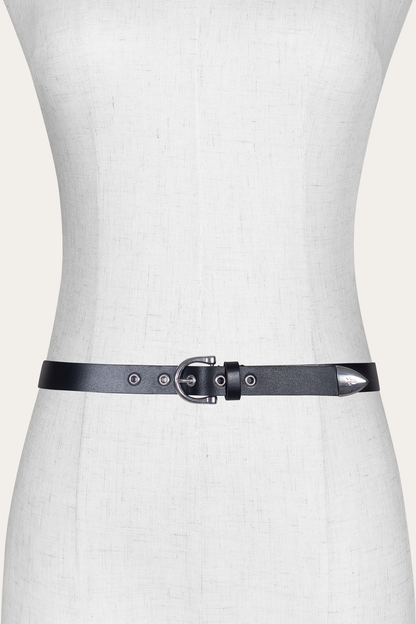 Frye Quality - Women’s Black 25mm Horseshoe Buckle Belt