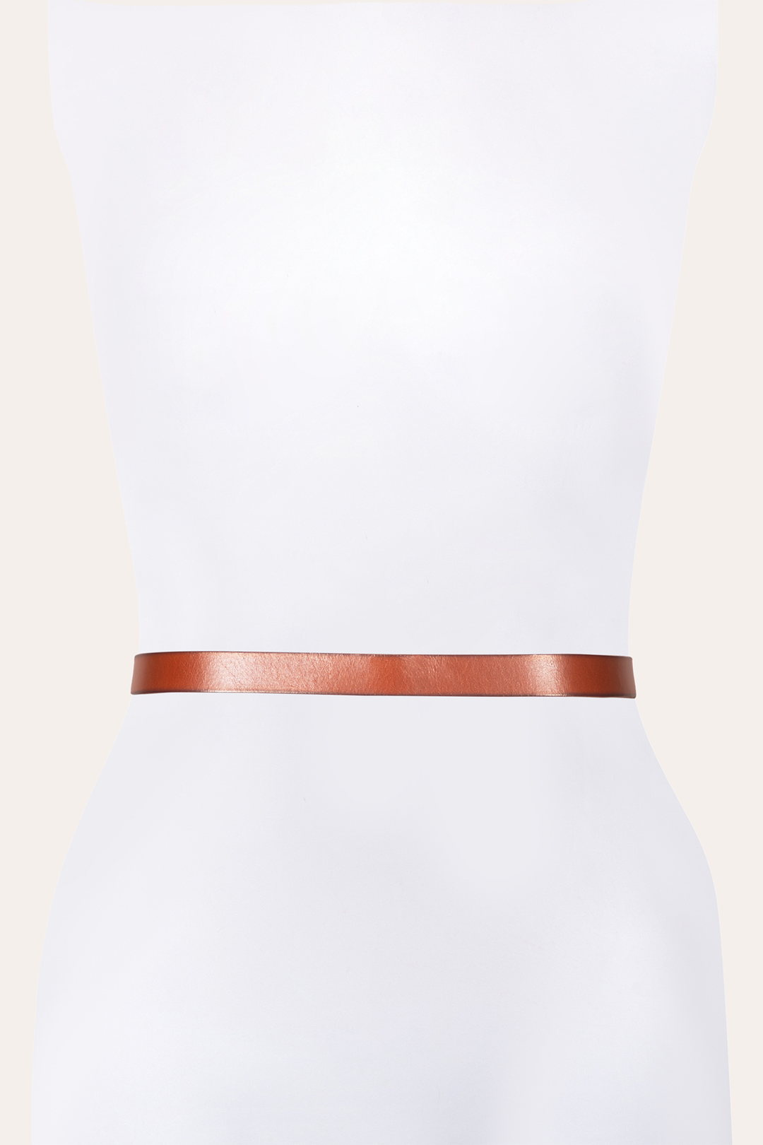 Frye Quality - 25mm Tan Logo Western Belt