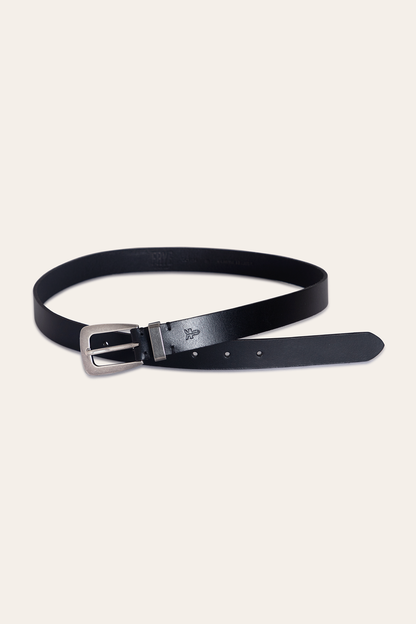 Frye Featured - Women’s Black 25mm Belt With Metal Loop