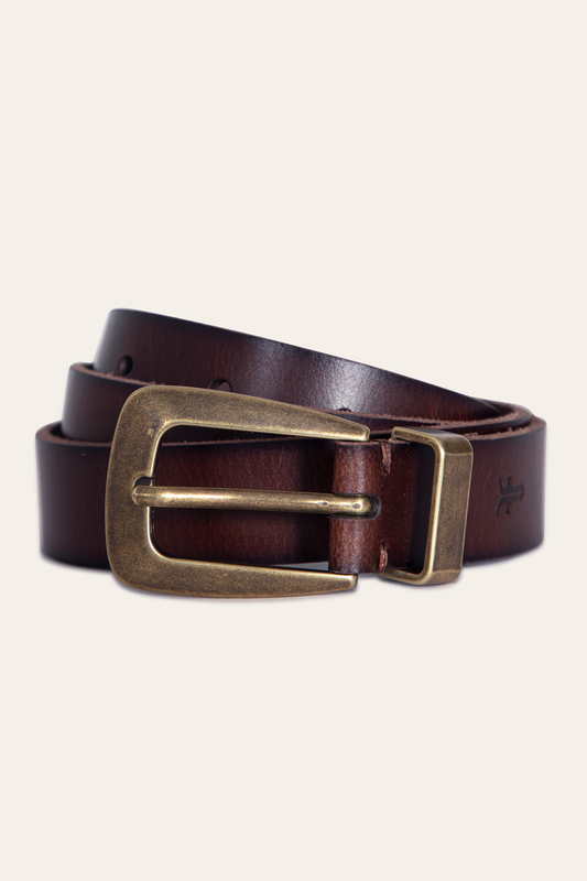 Frye Quality - Women’s Tan 25mm Belt With Metal Loop