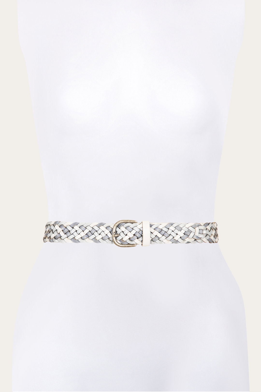 Frye Discount - 35mm Washed Denim Woven Leather Belt