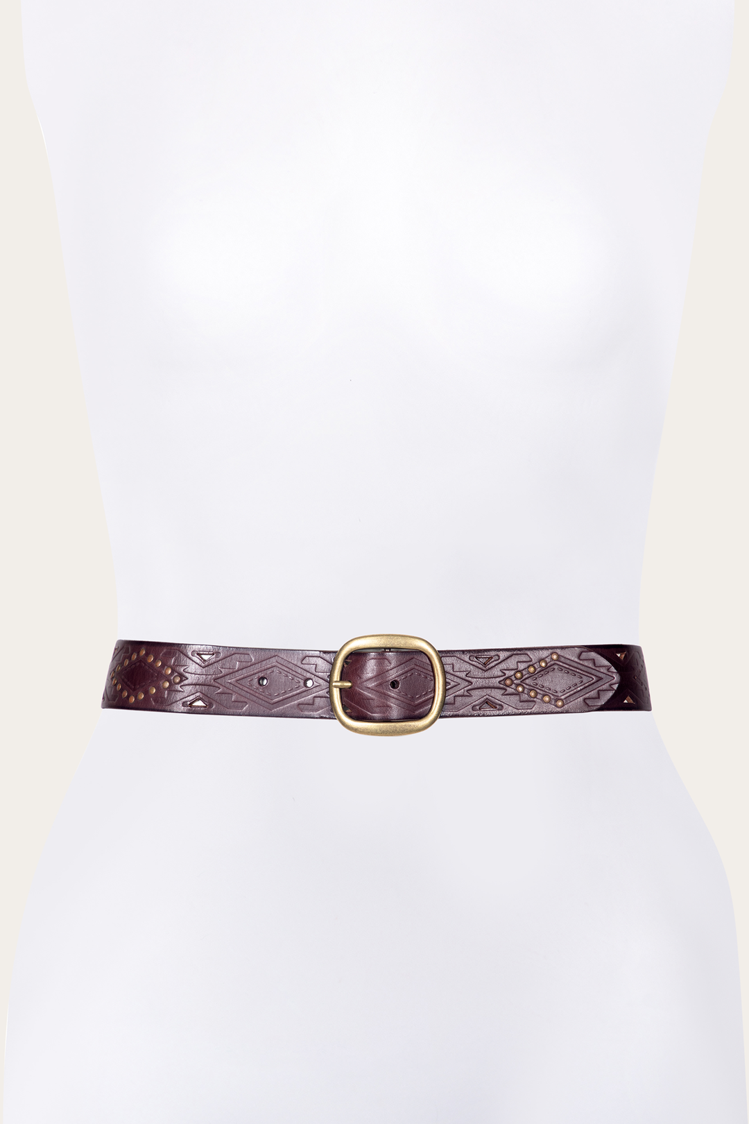 Frye Everyday - 38mm Brown Southwestern Embossed Belt