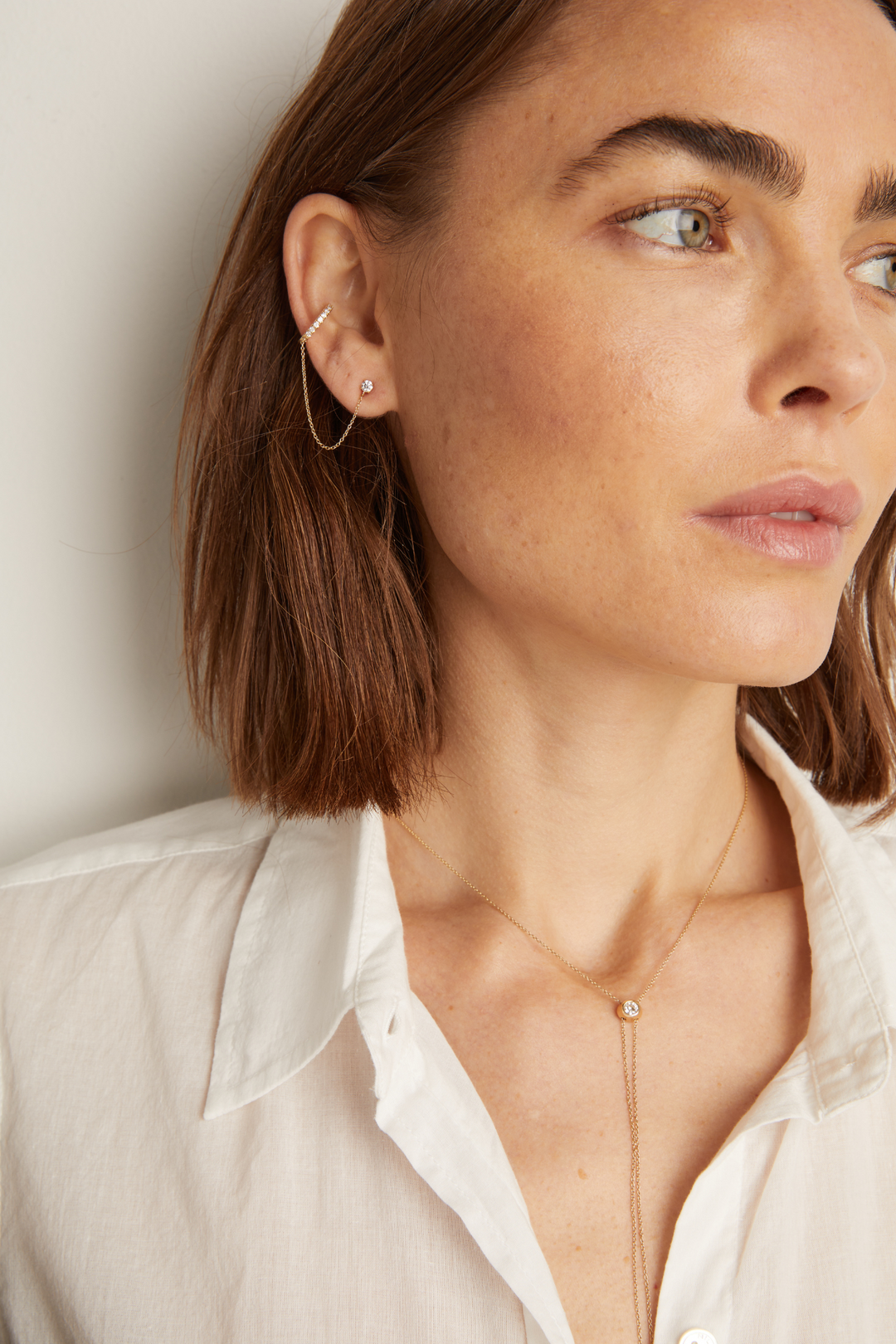 Frye Popular - Women’s Lab Grown Diamond Stud and Ear Cuff | Aurate x The Frye Company