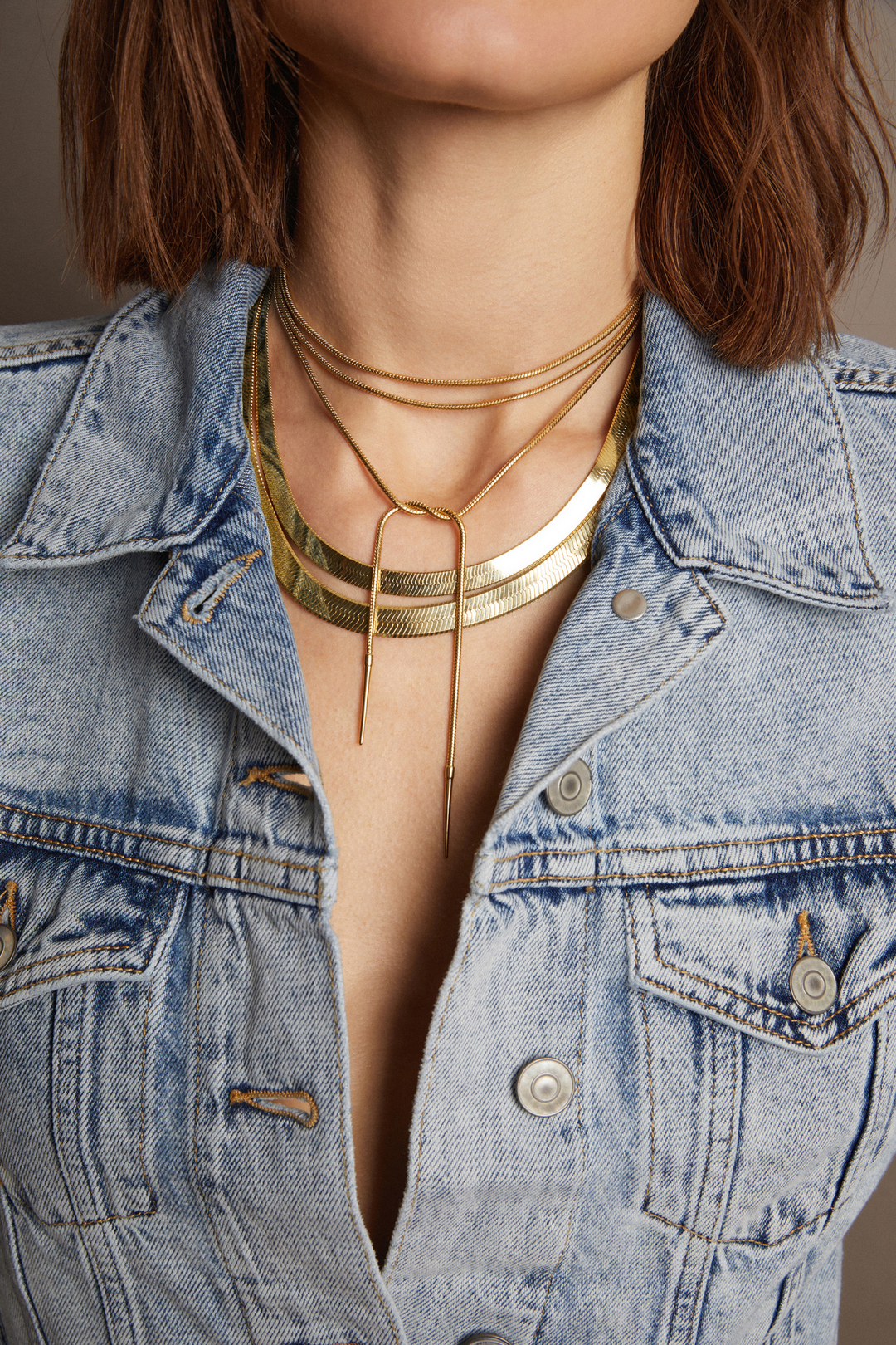 Frye Deals - Women’s Bold Herringbone Necklace | Aurate x The Frye Company