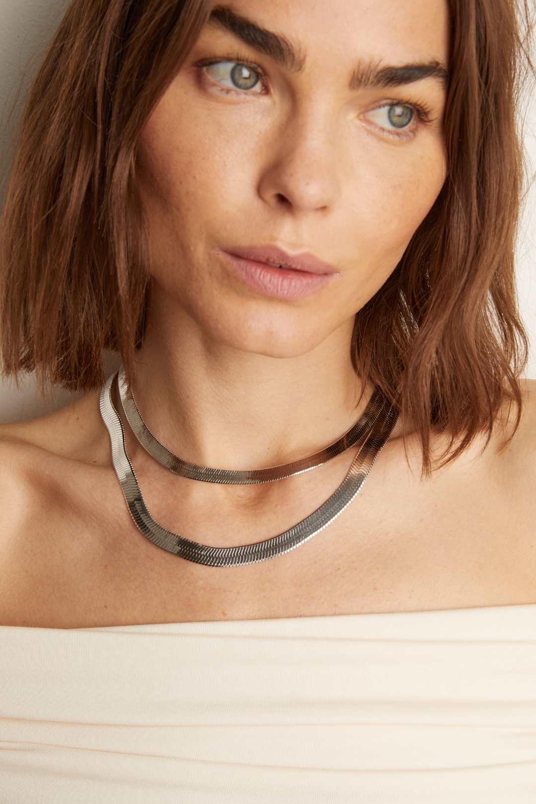 Frye Discount - Women’s Bold Herringbone Necklace | Aurate x The Frye Company