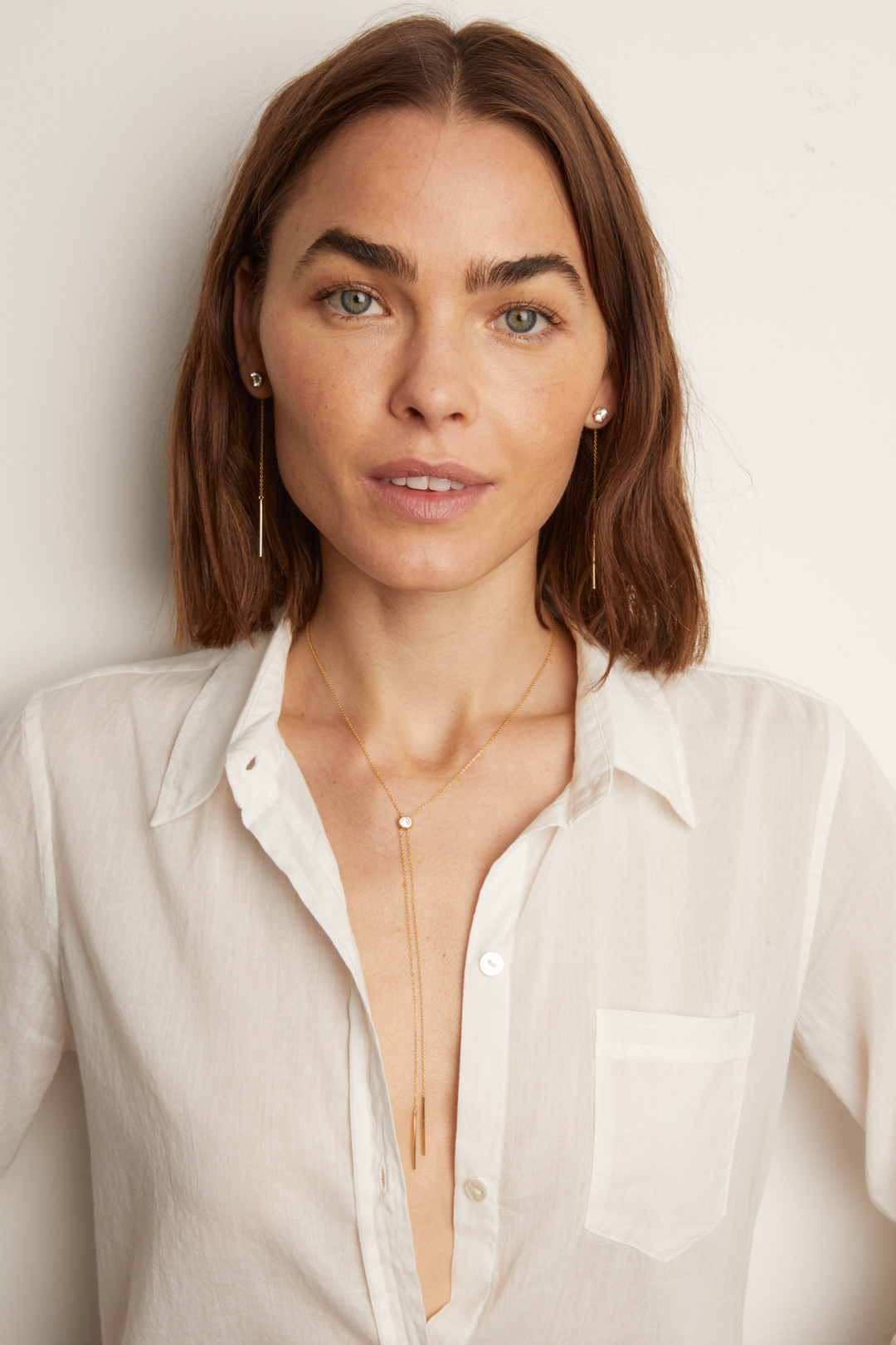Frye Trending - Women’s Lab Grown White Sapphire Bolo Necklace | Aurate x The Frye Company