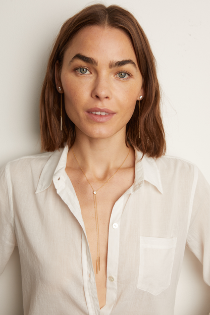 Frye Trending - Women’s Lab Grown White Sapphire Bolo Necklace | Aurate x The Frye Company
