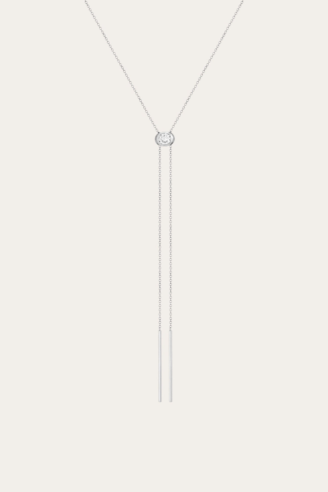 Frye Customer Favorite - Women’s Lab Grown White Sapphire Bolo Necklace | Aurate x The Frye Company