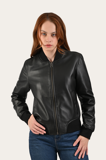 Frye Discount - Black Bolton Bomber Jacket
