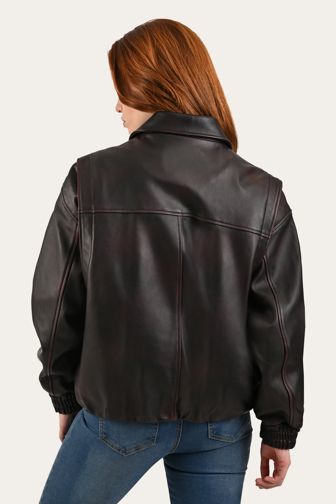 Frye Top Pick - Black Cherry Harper Oversized Bomber