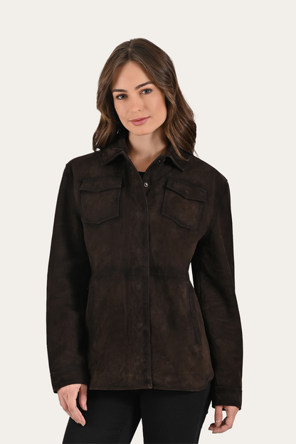 Frye Best Price - Dark Brown Avett Overshirt Jacket