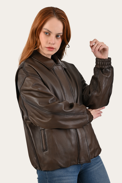 Frye Quality - Tobacco Harper Oversized Bomber