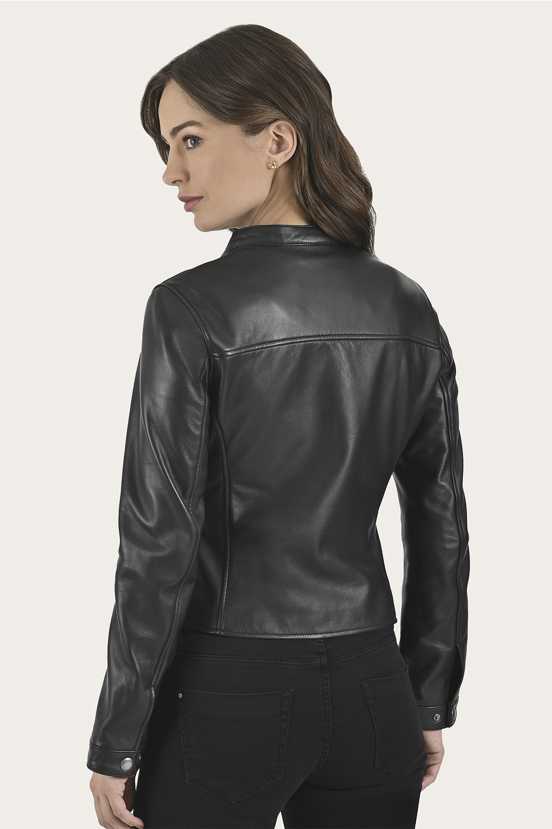 Frye Discount - Women’s Black Heathe Leather Racer Jacket