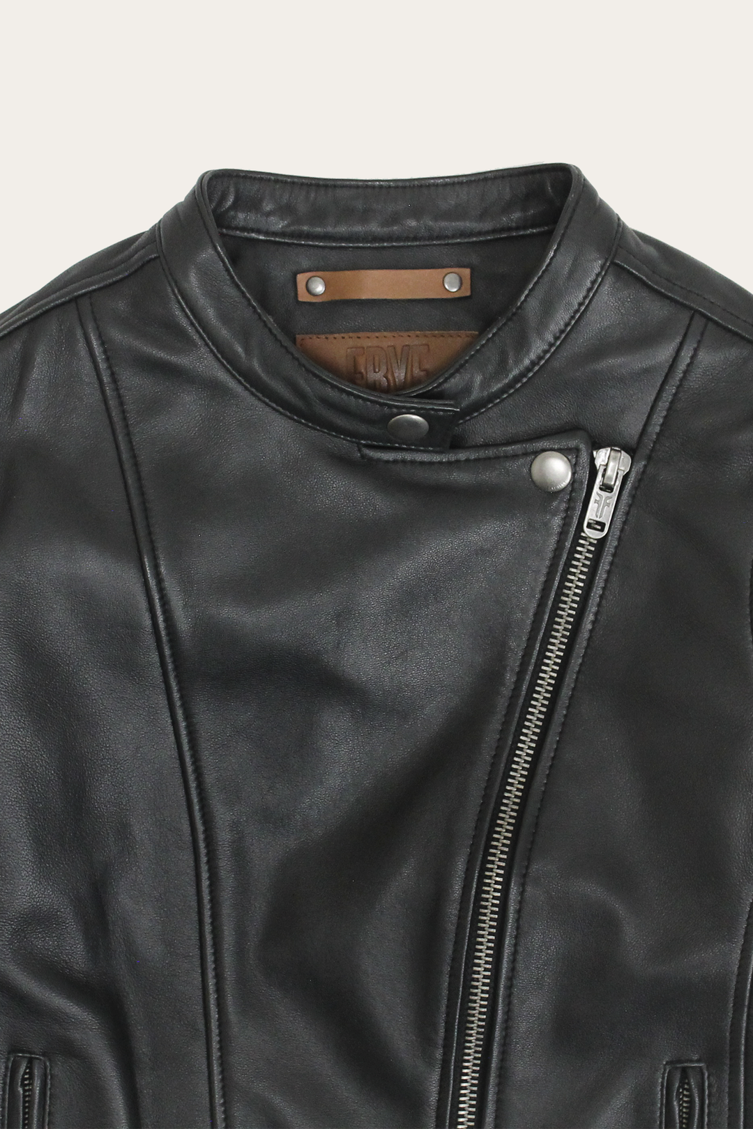 Frye Discount - Women’s Black Heathe Leather Racer Jacket