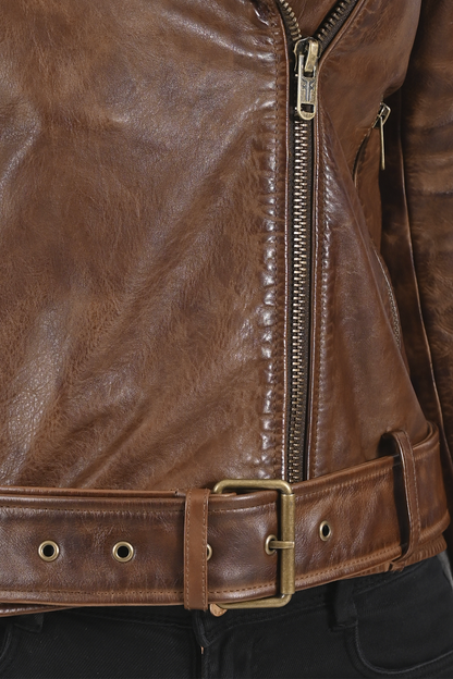 Frye Value - Women’s Tobacco Linc Biker Leather Jacket