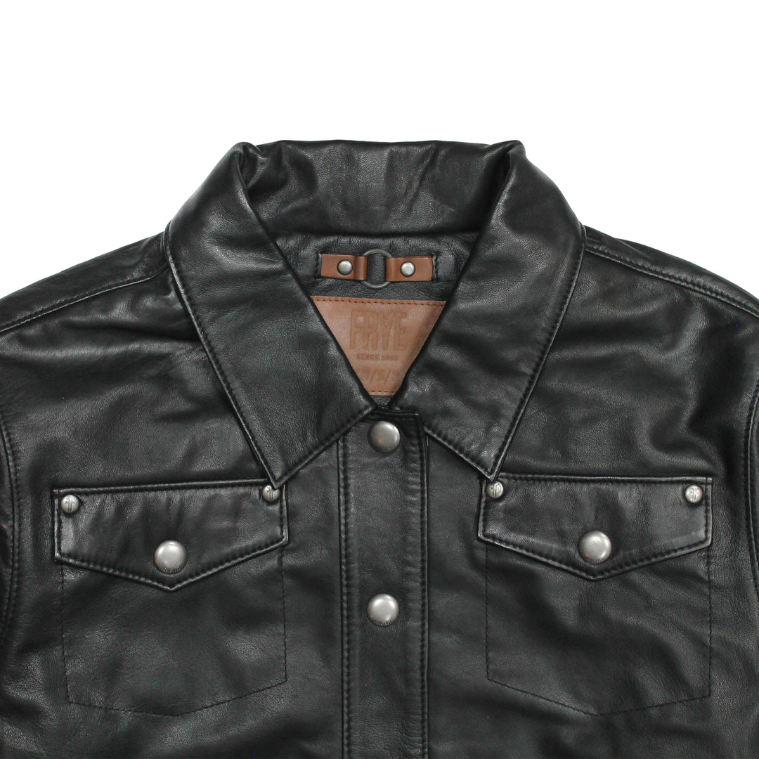 Frye Value - Women’s Black Obadiah Leather Shacket