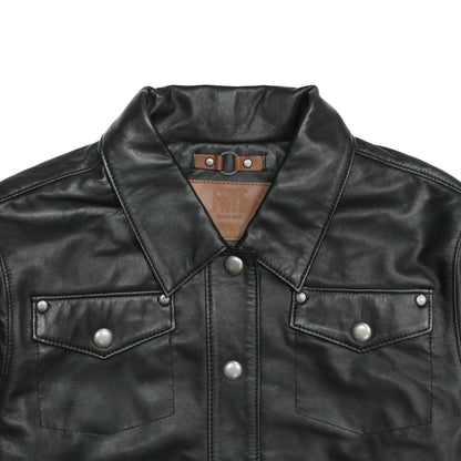 Frye Value - Women’s Black Obadiah Leather Shacket