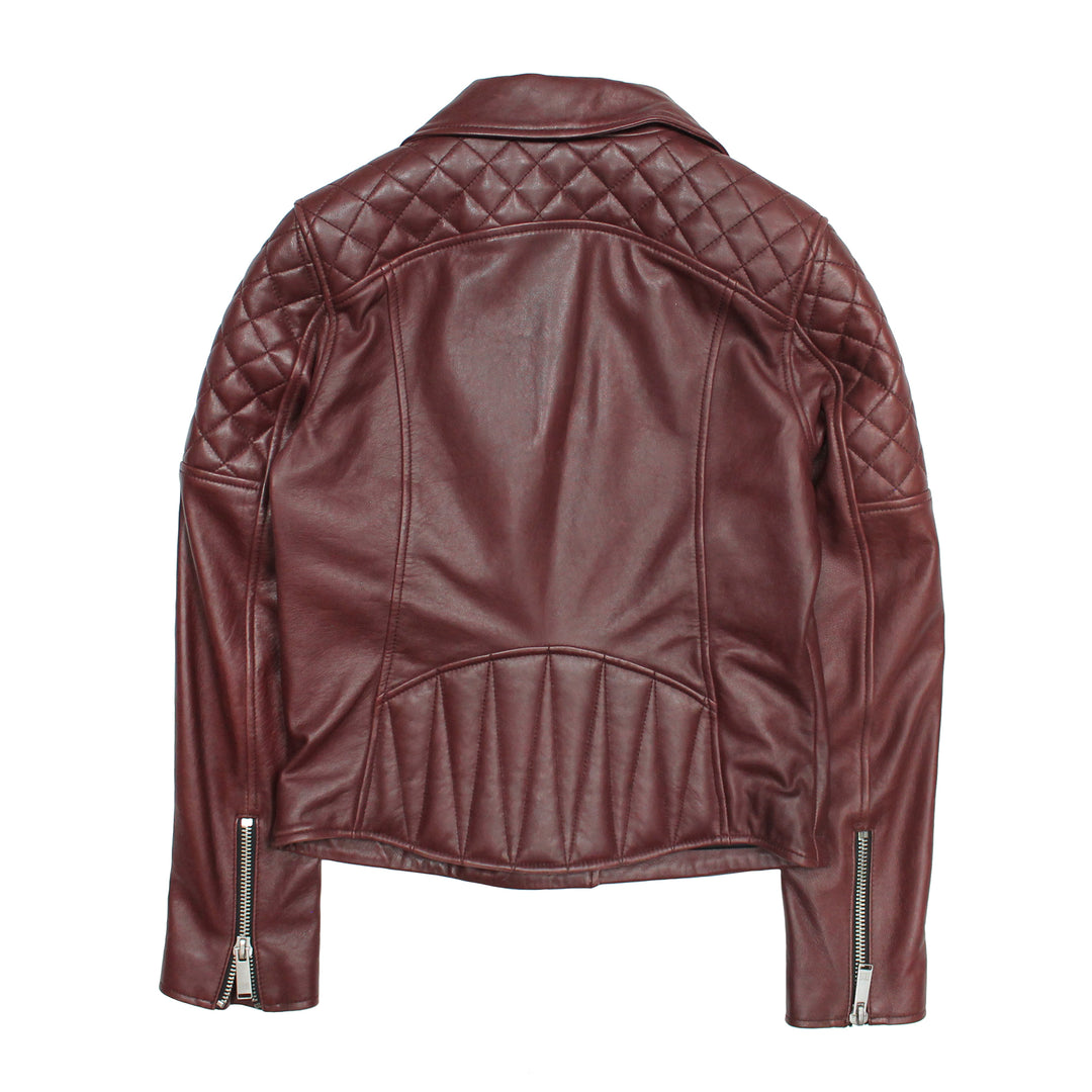 Frye Popular - Women’s Oxblood Oklahoma Nappa Leather Biker Jacket