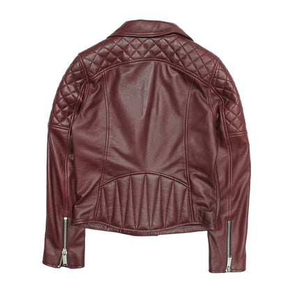 Frye Popular - Women’s Oxblood Oklahoma Nappa Leather Biker Jacket