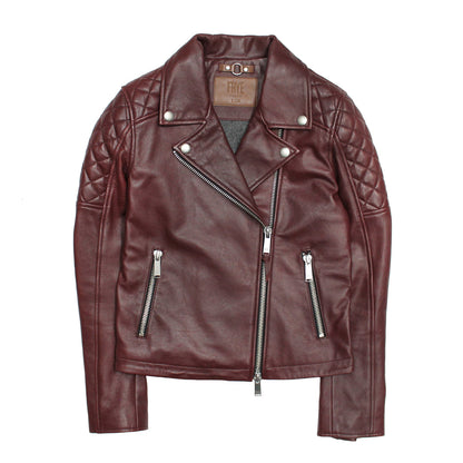 Frye Popular - Women’s Oxblood Oklahoma Nappa Leather Biker Jacket