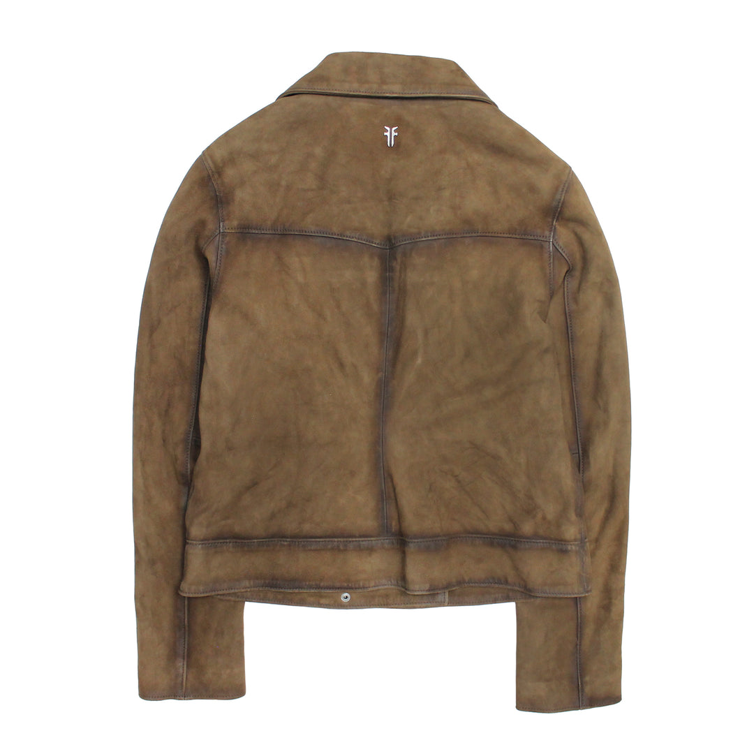 Frye Everyday - Women’s Dark Taupe Oakley Vintage Suede Biker Jacket