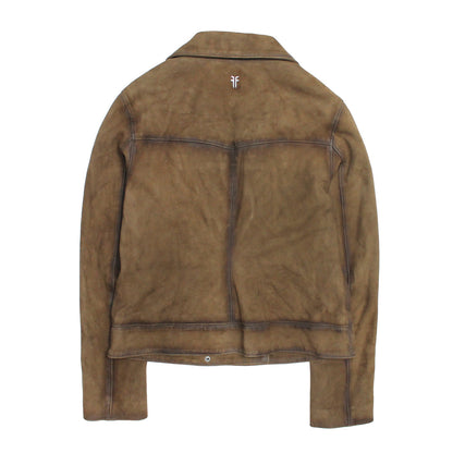 Frye Everyday - Women’s Dark Taupe Oakley Vintage Suede Biker Jacket